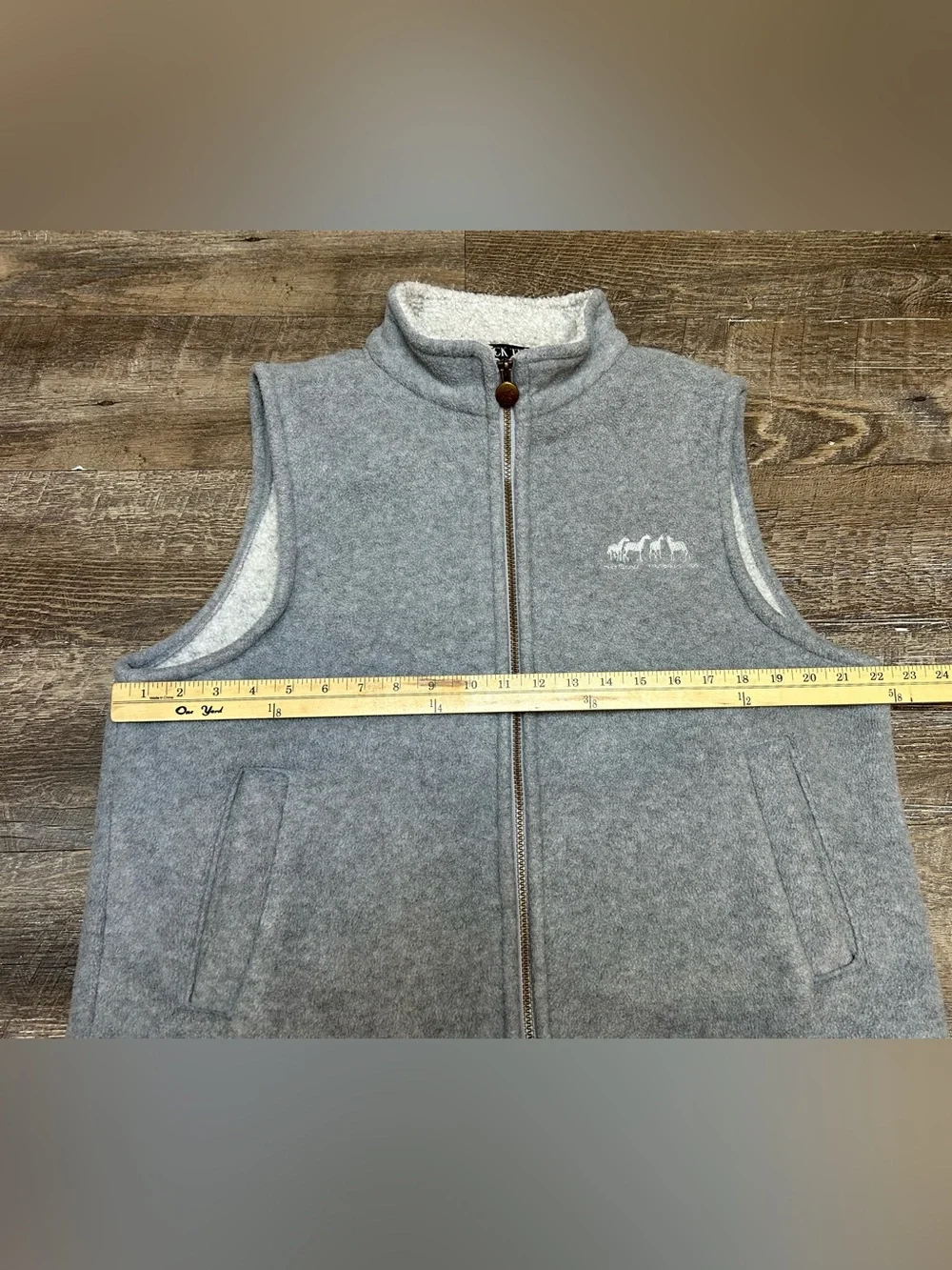 Mens Outback trading co. Light Gray Fleece Vest